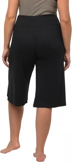 Ulla Popken Wide Leg Flared Bermuda Shorts Black - Jeans & Hosen in Großen Größen – Plus Size Damenmode - Jeans & Hosen, EU 42–70
