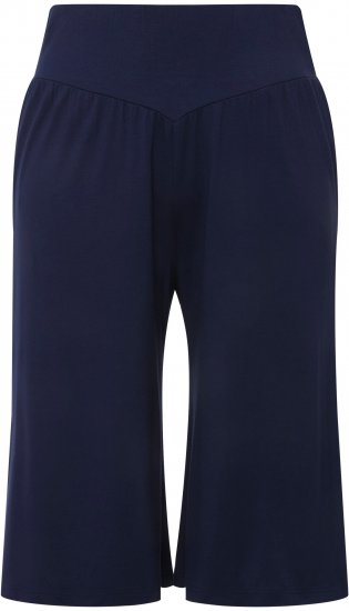 Ulla Popken Wide Leg Flared Bermuda Shorts Navy - Jeans & Hosen in Großen Größen – Plus Size Damenmode - Jeans & Hosen, EU 42–70
