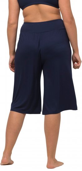 Ulla Popken Wide Leg Flared Bermuda Shorts Navy - Jeans & Hosen in Großen Größen – Plus Size Damenmode - Jeans & Hosen, EU 42–70