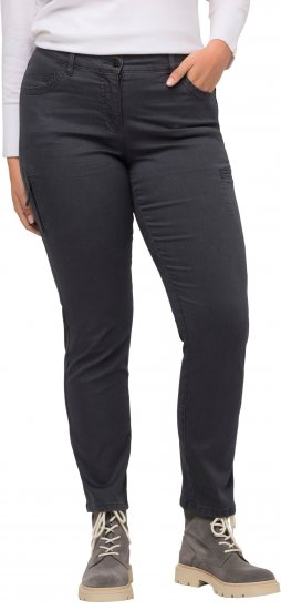 Ulla Popken Stretch Fit 6 Pocket Cargo Pants Black - Jeans & Hosen in Großen Größen – Plus Size Damenmode - 