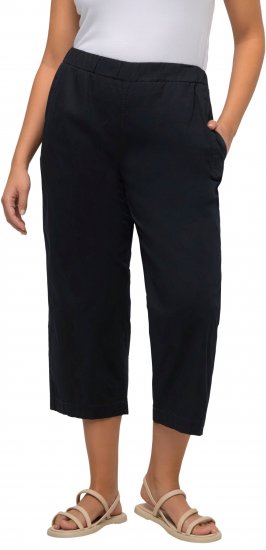 Ulla Popken Cropped Ruby Fit Pants Navy - Jeans & Hosen in Großen Größen – Plus Size Damenmode - 