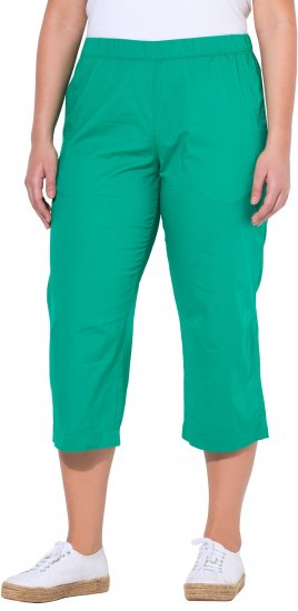 Ulla Popken Cropped Ruby Fit Pants Emerald Green - Jeans & Hosen in Großen Größen – Plus Size Damenmode - 