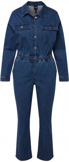 Ulla Popken Denim Boiler Suit Blue Denim - Jeans & Hosen in Großen Größen – Plus Size Damenmode - Jeans & Hosen, EU 42–70