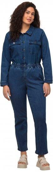 Ulla Popken Denim Boiler Suit Blue Denim - Jeans & Hosen in Großen Größen – Plus Size Damenmode - Jeans & Hosen, EU 42–70