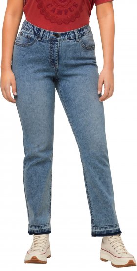 Ulla Popken Wide Leg Stretch Fit Mandy Jeans Light Blue Denim - Jeans & Hosen in Großen Größen – Plus Size Damenmode - 
