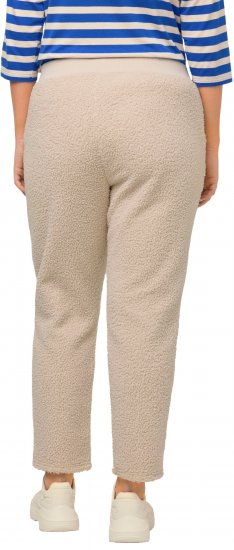 Ulla Popken Teddy Fleece Knee Patch Pants Beige - Jeans & Hosen in Großen Größen – Plus Size Damenmode - 