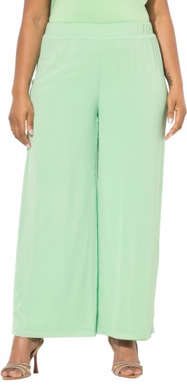 Ulla Popken Layered Chiffon Wide Leg Pants Green - Jeans & Hosen in Großen Größen – Plus Size Damenmode - 