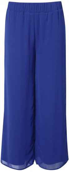 Ulla Popken Layered Chiffon Wide Leg Pants Blue - Jeans & Hosen in Großen Größen – Plus Size Damenmode - Jeans & Hosen, EU 42–70
