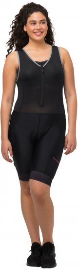 Ulla Popken Padded Cycling Zip Front Bodysuit Black - Jeans & Hosen in Großen Größen – Plus Size Damenmode - Jeans & Hosen, EU 42–70