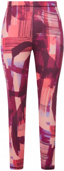 Ulla Popken Abstract Print Ski Leggings Red - Jeans & Hosen in Großen Größen – Plus Size Damenmode - Jeans & Hosen, EU 42–70