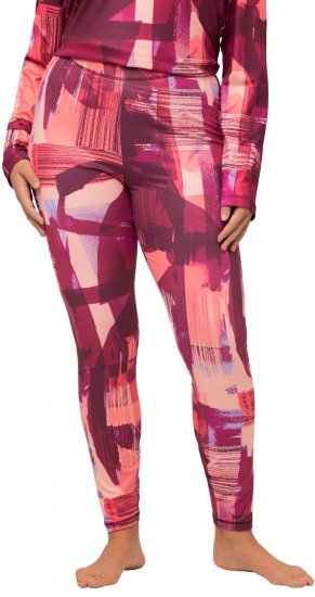 Ulla Popken Abstract Print Ski Leggings Red - Jeans & Hosen in Großen Größen – Plus Size Damenmode - Jeans & Hosen, EU 42–70
