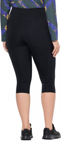 Ulla Popken Cropped Sports Leggings Black - Jeans & Hosen in Großen Größen – Plus Size Damenmode - 