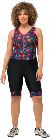 Ulla Popken Functional Padded Zip Front Cycling Leotard Black - Jeans & Hosen in Großen Größen – Plus Size Damenmode - Jeans & Hosen, EU 42–70
