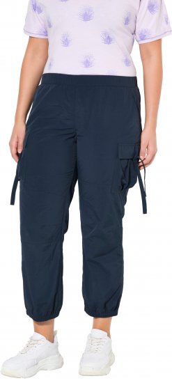 Ulla Popken Elastic Waist Cargo Pants Navy - Jeans & Hosen in Großen Größen – Plus Size Damenmode - Jeans & Hosen, EU 42–70