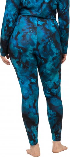 Ulla Popken Ink Print Functional Ski Leggings Blue - Jeans & Hosen in Großen Größen – Plus Size Damenmode - 
