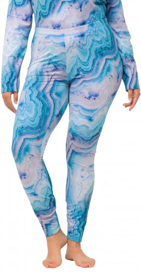 Ulla Popken Marble Ski Leggings Blue - Jeans & Hosen in Großen Größen – Plus Size Damenmode - Jeans & Hosen, EU 42–70