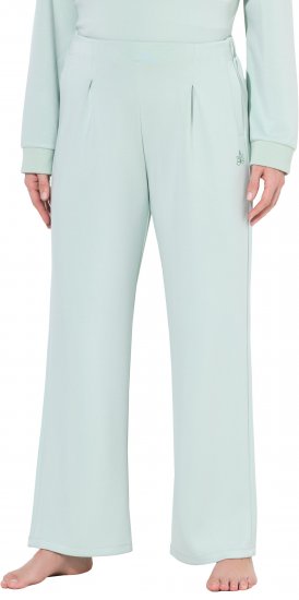 Ulla Popken Box Pleat Stretch Fit Yoga Pants Light Blue - Jeans & Hosen in Großen Größen – Plus Size Damenmode - 