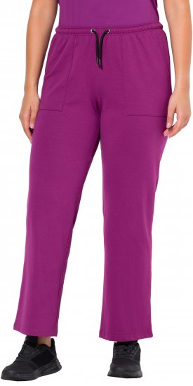 Ulla Popken Straight Leg Joggers Purple - Jeans & Hosen in Großen Größen – Plus Size Damenmode - 