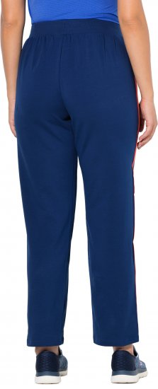 Ulla Popken Side Stripe Joggers Blue - Jeans & Hosen in Großen Größen – Plus Size Damenmode - 