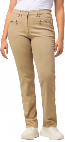 Ulla Popken Mony Tapered Leg Zip Pocket Pants Dark Putty - Jeans & Hosen in Großen Größen – Plus Size Damenmode - 
