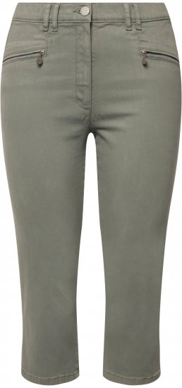 Ulla Popken Cropped Stretch Fit Mony Pants Light Moss Green - Jeans & Hosen in Großen Größen – Plus Size Damenmode - Jeans & Hosen, EU 42–70