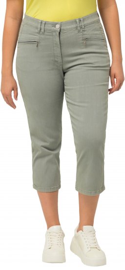 Ulla Popken Cropped Stretch Fit Mony Pants Light Moss Green - Jeans & Hosen in Großen Größen – Plus Size Damenmode - Jeans & Hosen, EU 42–70
