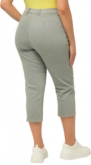 Ulla Popken Cropped Stretch Fit Mony Pants Light Moss Green - Jeans & Hosen in Großen Größen – Plus Size Damenmode - Jeans & Hosen, EU 42–70