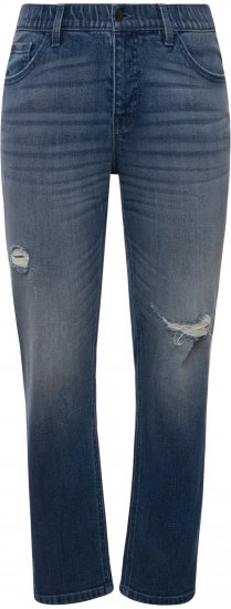 Ulla Popken Sammy Destroy 5 Pocket Jeans Blue Denim - Jeans & Hosen in Großen Größen – Plus Size Damenmode - Jeans & Hosen, EU 42–70