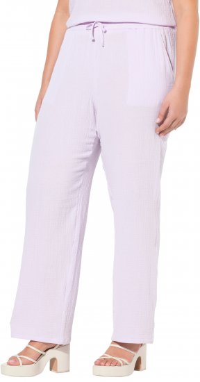 Ulla Popken Muslin Pull On Pants Purple - Jeans & Hosen in Großen Größen – Plus Size Damenmode - 