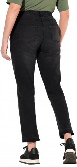 Ulla Popken Sarah Fringe Hem Jeans Black - Jeans & Hosen in Großen Größen – Plus Size Damenmode - 