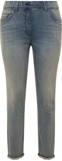 Ulla Popken Fringed Hem Sarah Jeans Blue - Jeans & Hosen in Großen Größen – Plus Size Damenmode - Jeans & Hosen, EU 42–70
