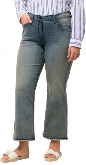 Ulla Popken Fringed Leg Mandy Jeans Blue - Jeans & Hosen in Großen Größen – Plus Size Damenmode - Jeans & Hosen, EU 42–70