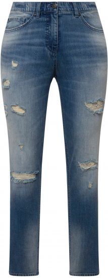 Ulla Popken Distressed Stretch Fit Sarah Jeans Blue - Jeans & Hosen in Großen Größen – Plus Size Damenmode - Jeans & Hosen, EU 42–70