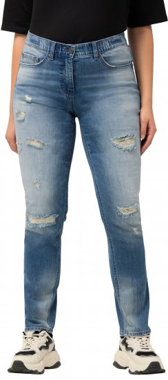 Ulla Popken Distressed Stretch Fit Sarah Jeans Blue - Jeans & Hosen in Großen Größen – Plus Size Damenmode - Jeans & Hosen, EU 42–70