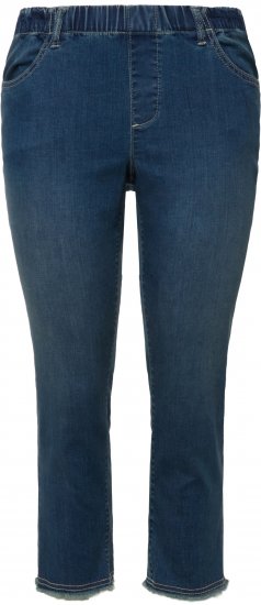 Ulla Popken Cropped Narrow Leg Jeans Blue Denim - Jeans & Hosen in Großen Größen – Plus Size Damenmode - 