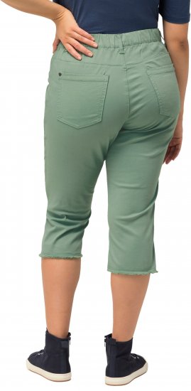 Ulla Popken Stretch Fit Raw Hem Moss Green - Jeans & Hosen in Großen Größen – Plus Size Damenmode - 