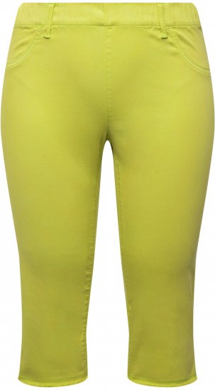Ulla Popken Stretch Fit Raw Hem Capris Pistachio - Jeans & Hosen in Großen Größen – Plus Size Damenmode - Jeans & Hosen, EU 42–70