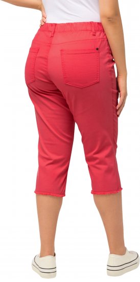 Ulla Popken Stretch Fit Raw Hem Capris Dark Coral - Jeans & Hosen in Großen Größen – Plus Size Damenmode - 