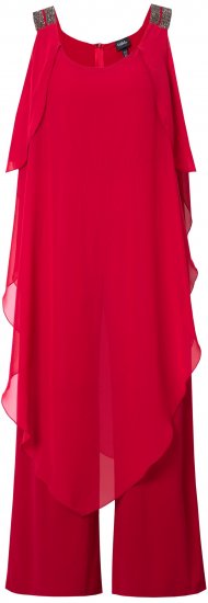 Ulla Popken Layered Chiffon Jumpsuit - Jeans & Hosen in Großen Größen – Plus Size Damenmode - 