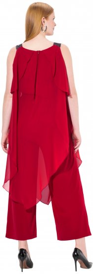 Ulla Popken Layered Chiffon Jumpsuit - Jeans & Hosen in Großen Größen – Plus Size Damenmode - 