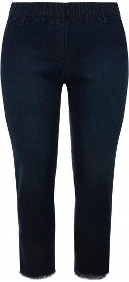 Ulla Popken Cropped Raw Hem Jeggings Denim Blue - Jeans & Hosen in Großen Größen – Plus Size Damenmode - Jeans & Hosen, EU 42–70