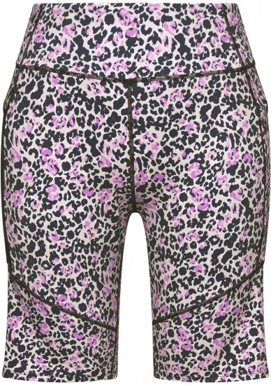 Ulla Popken Leopard Print Quick Drying Shorts Black - Jeans & Hosen in Großen Größen – Plus Size Damenmode - Jeans & Hosen, EU 42–70