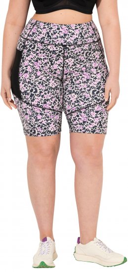 Ulla Popken Leopard Print Quick Drying Shorts Black - Jeans & Hosen in Großen Größen – Plus Size Damenmode - Jeans & Hosen, EU 42–70