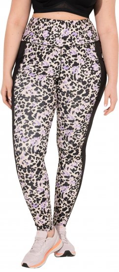 Ulla Popken Leopard Print Quick Drying Leggings Black - Jeans & Hosen in Großen Größen – Plus Size Damenmode - Jeans & Hosen, EU 42–70