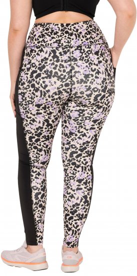Ulla Popken Leopard Print Quick Drying Leggings Black - Jeans & Hosen in Großen Größen – Plus Size Damenmode - Jeans & Hosen, EU 42–70