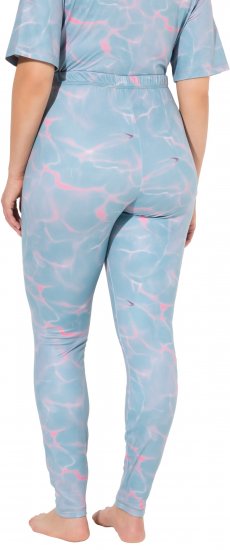 Ulla Popken Wave Print Ski Leggings Blue - Jeans & Hosen in Großen Größen – Plus Size Damenmode - 