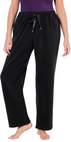 Ulla Popken Fleece Loungewear Pants Black - Jeans & Hosen in Großen Größen – Plus Size Damenmode - Jeans & Hosen, EU 42–70
