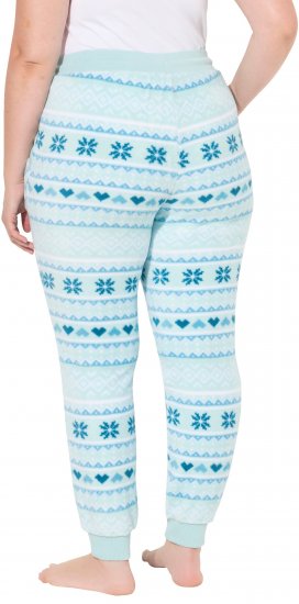 Ulla Popken Alpine Striped Plush Loungewear Pants Blue - Jeans & Hosen in Großen Größen – Plus Size Damenmode - Jeans & Hosen, EU 42–70