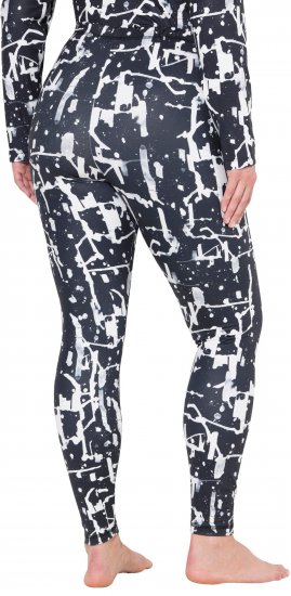 Ulla Popken Quick Drying Abstract Print Leggings Black - Jeans & Hosen in Großen Größen – Plus Size Damenmode - 