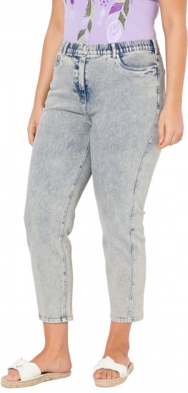 Ulla Popken Tapered Leg Mom Jeans Blue Denim - Jeans & Hosen in Großen Größen – Plus Size Damenmode - Jeans & Hosen, EU 42–70